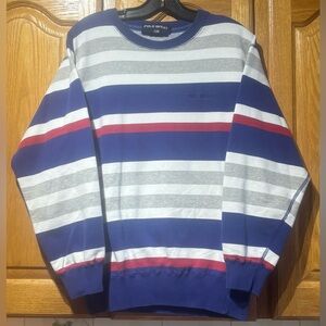 Vintage 90’s Polo Sport Ralph Lauren Men's Striped Crewneck Sweatshirt Small EUC